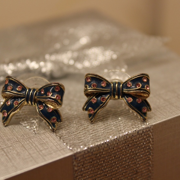 Betsey Johnson Jewelry - Betsey Johnson Bow Earrings